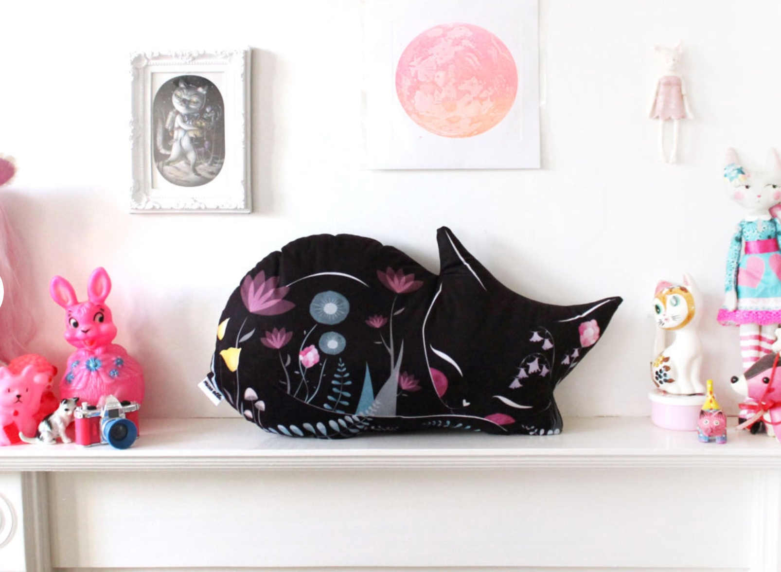 DIY - Floral Cat Sewing Kit - Black