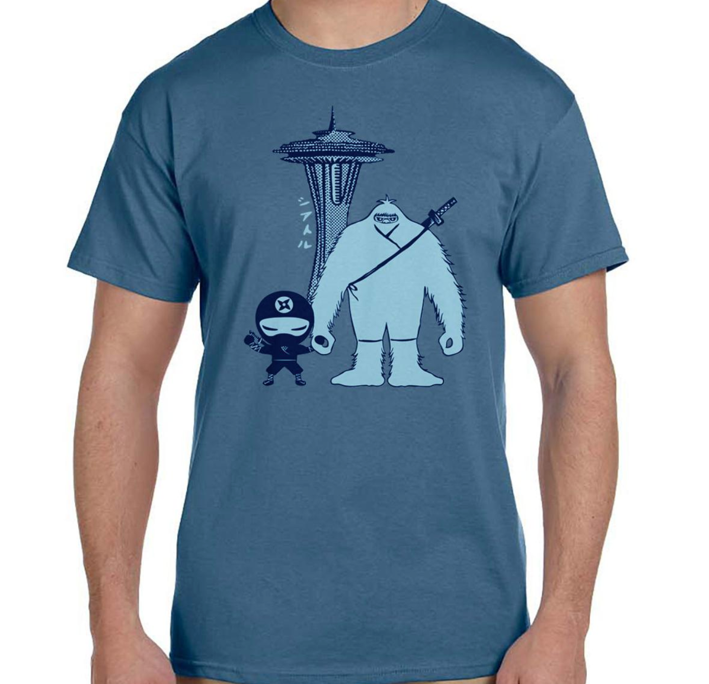 Shirt: Yeti With Space Needle - Unisex Crew