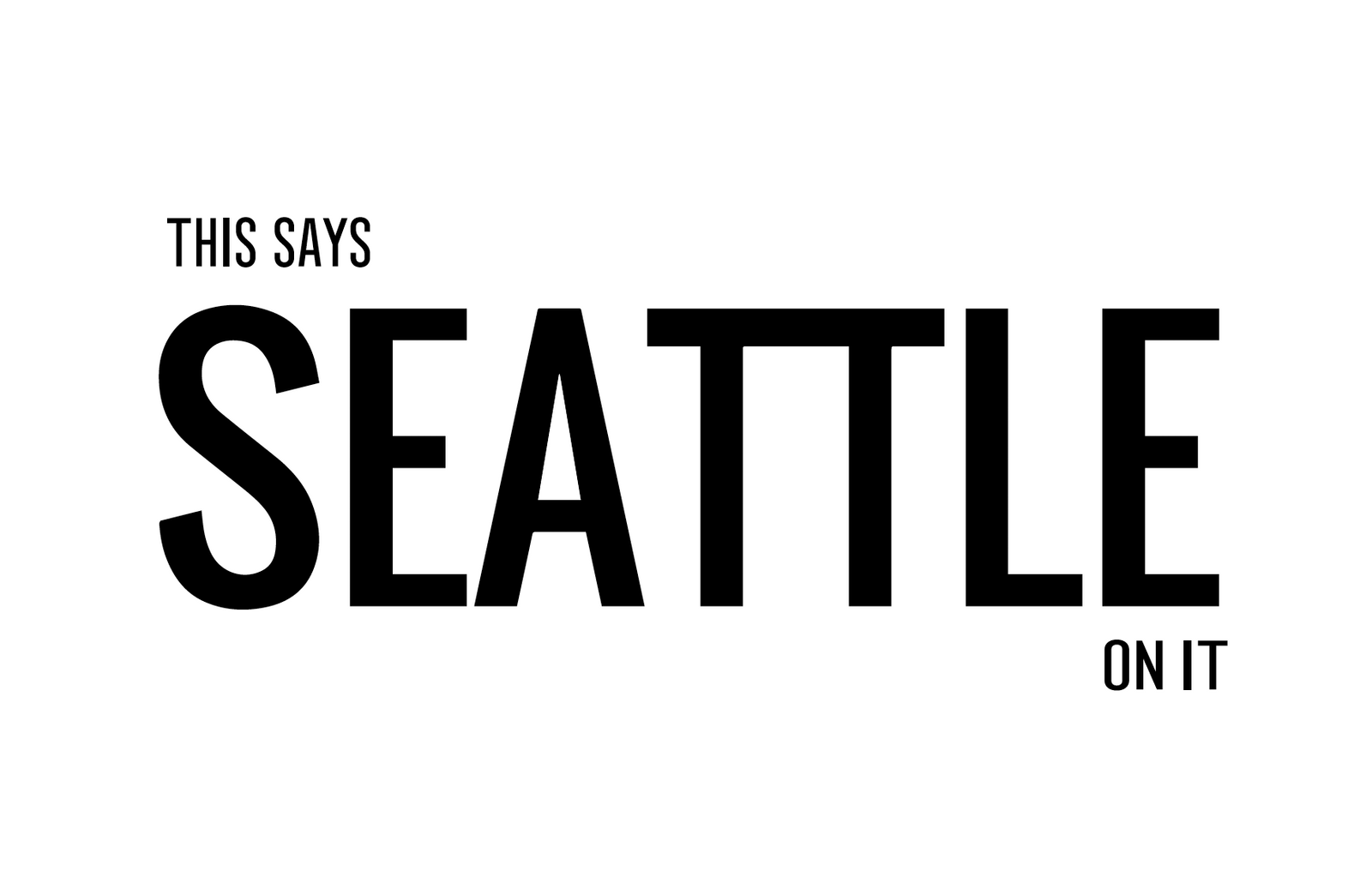 Postcard: The Says SEATTLE On It - Ten Pack