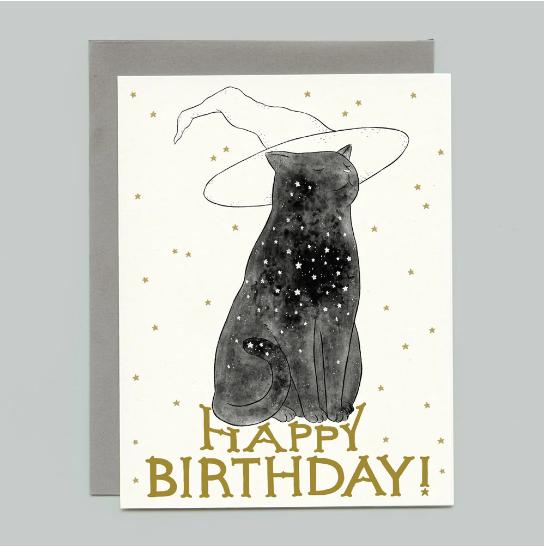 Card - Starry Witchcat Birthday