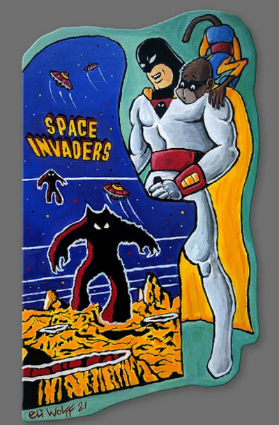 Sticker - Space Ghost Invaders