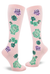 Sock - Knee-High: Succulent Plants - Petal Pink