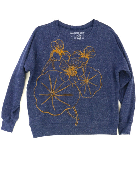 Sweatshirt - Nasturtiums Pia - Tri-blend Pullover