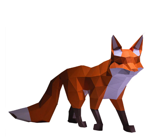 Paper Craft - Fox: Walking