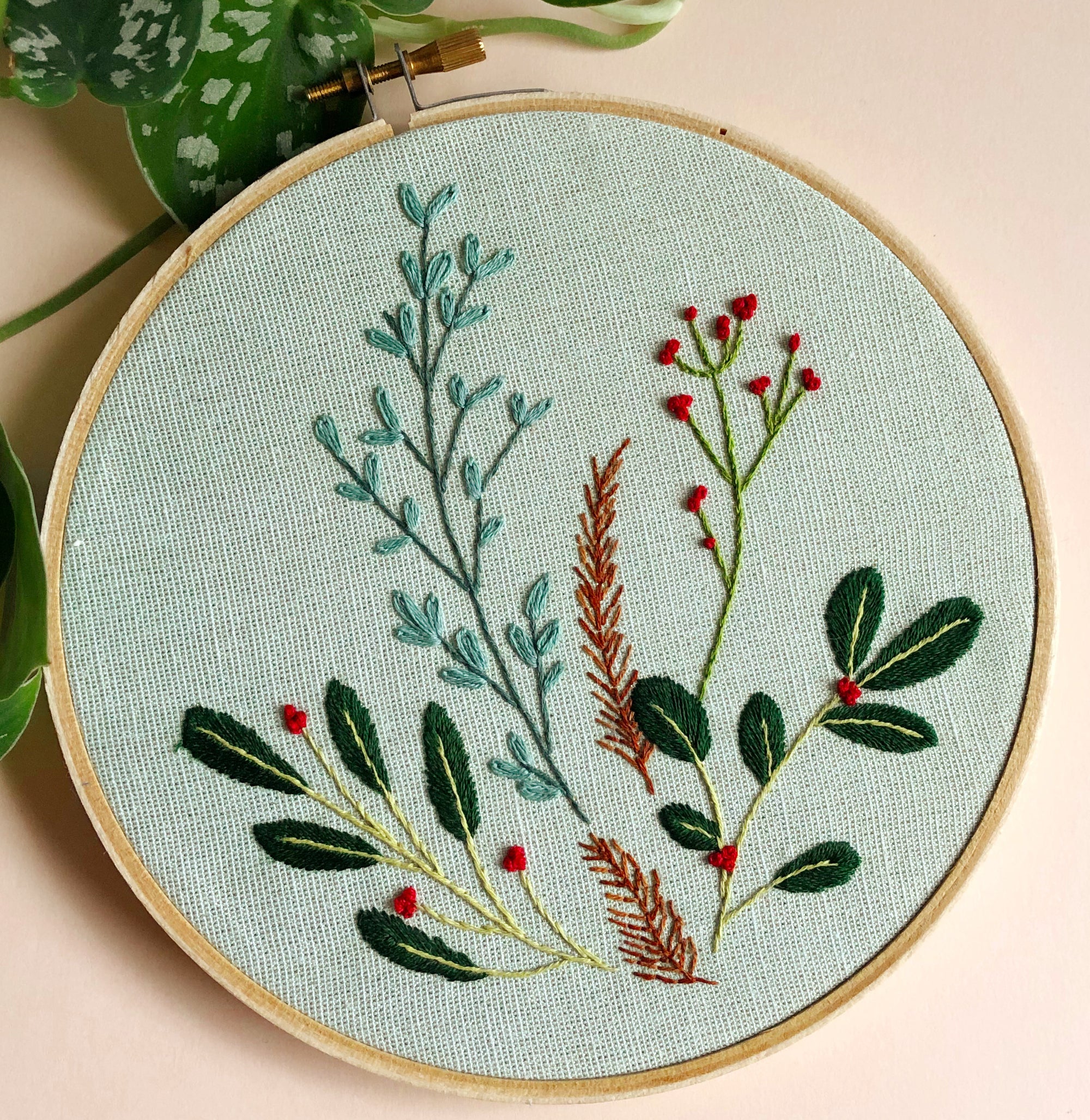 EMBROIDERY CLASS: Winter Botanical Embroidery Basics