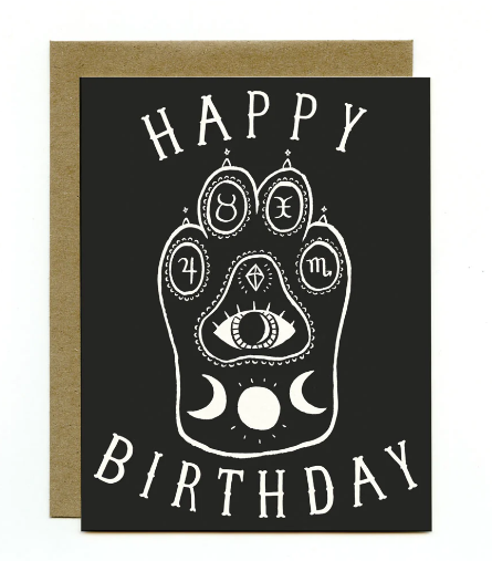 Card - Witchcat Paw Birthday