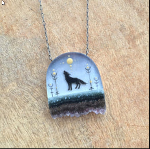 Necklace - Wolf Crystal