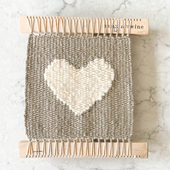 DIY - Woven Heart Jewelry Dish with Loom - Stone