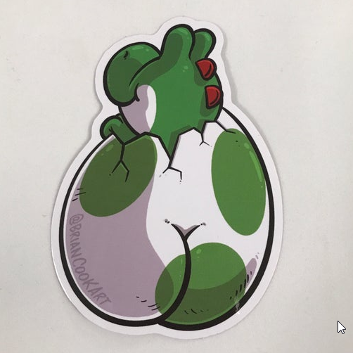 Sticker - Yoshi Egg Butt - Monster