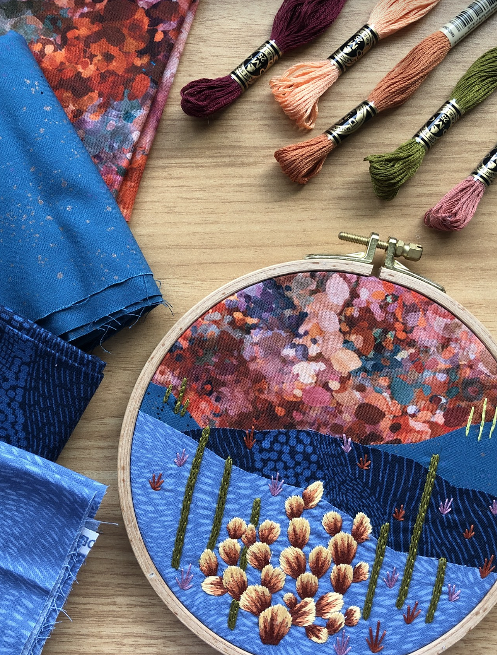 Desert Landscape- DIY Beginner Embroidery Craft Kit