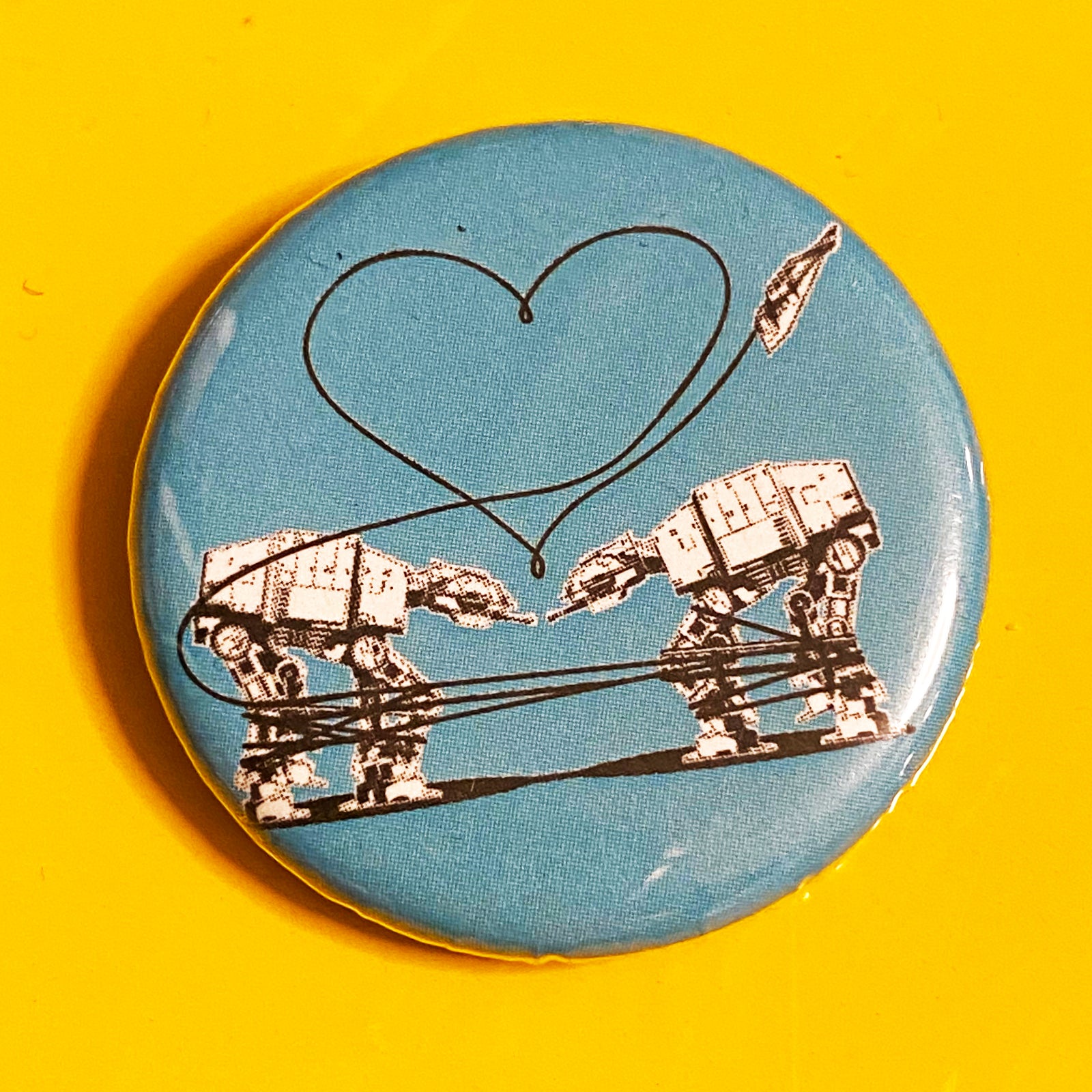 Magnet - 1.25 Inch: Love AT-AT First Sight - Blue