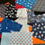 Examples of fabric you can choose in the lined box bottom zipper bag class. 