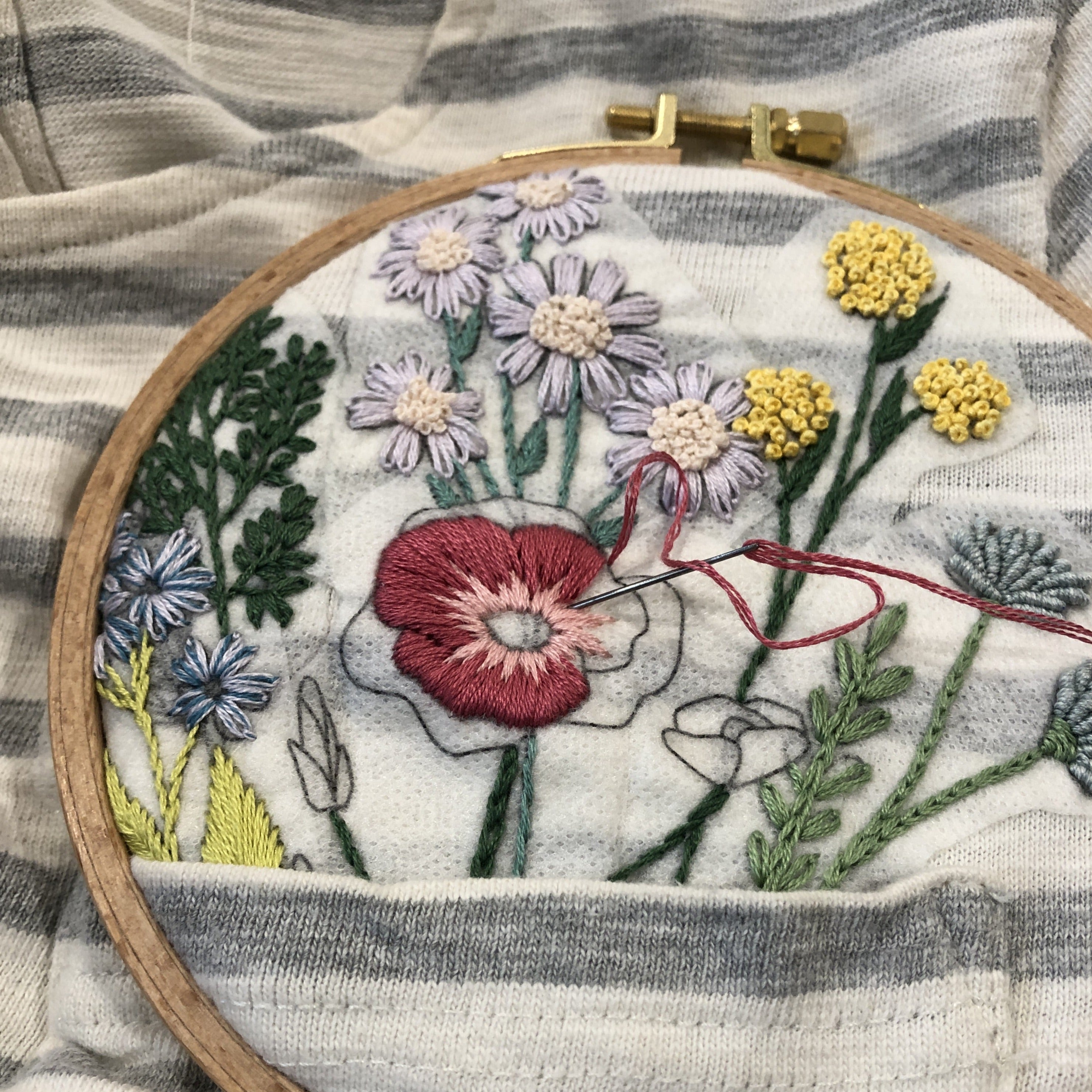 Flora's Colors: Free Hand Embroidery Pattern---Flower and Leaves  Hand embroidery  patterns flowers, Hand embroidery patterns, Hand embroidery flowers