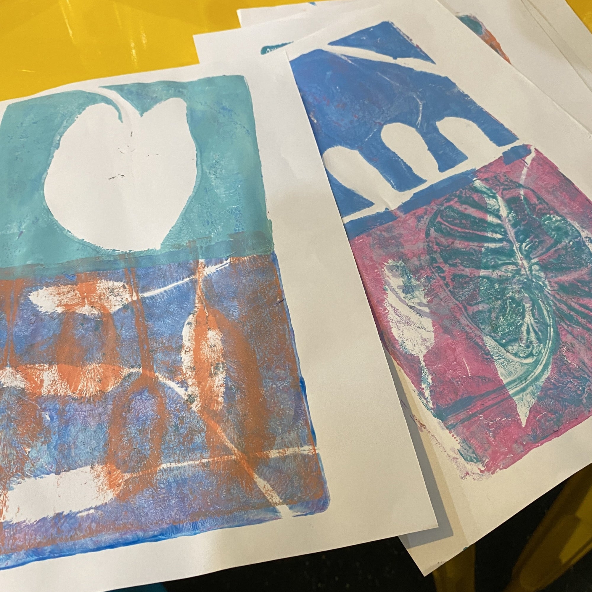 February Fun! Homeschool Gelli Plate Printmaking Workshop: Ages 8 - 12