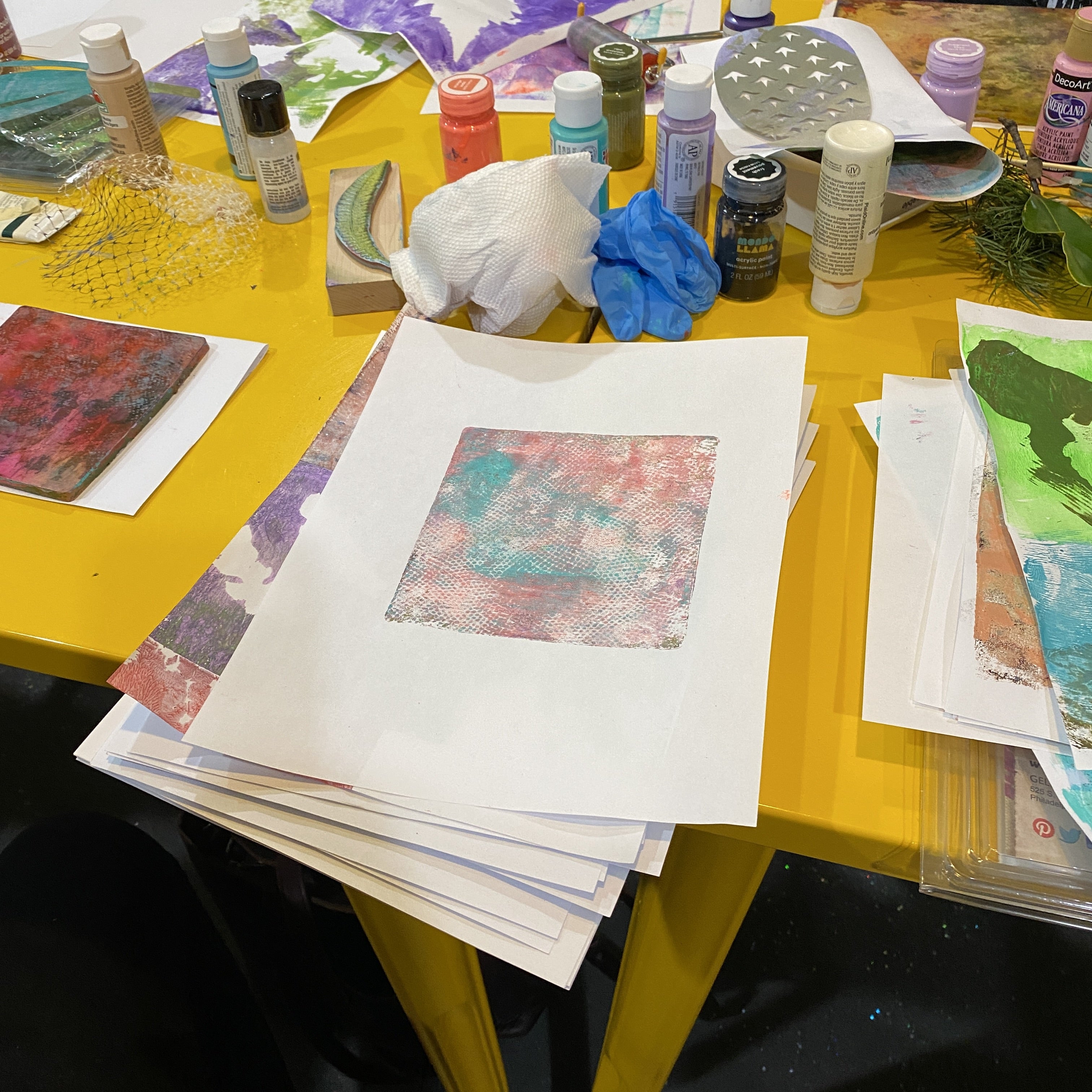 Teen Spring Break! Printing without a Press – Monoprints using a Gelli Plate  — Red Wing Arts