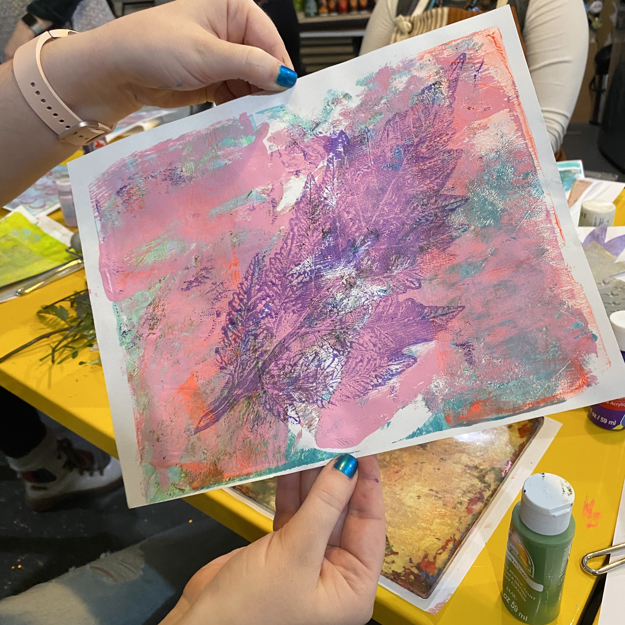 Gelli Printing with Watercolor Paint