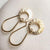Beam Earrings - modern sunbeam circle drop earrings handmade in precious metals - Foamy Wader