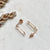 Boardwalk Stud Earrings - minimalist hammered hexagon post earrings - Foamy Wader