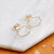 Buoy Stud Earrings - minimalist hammered nautical hexagon post earrings - Foamy Wader