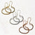 Canoe Petite Earrings - handmade oval hammered hoop dangle earrings - Foamy Wader