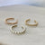 Droplets Ear Cuff - handmade beaded wire stackable earcuff earring - Foamy Wader
