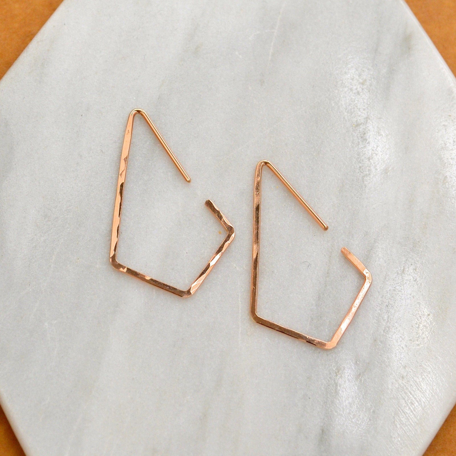 Gold Geometric Hoop Earrings | Carolyn and Carzella