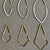 Dunes Hoop Earrings - hammered geometric kite diamond shape hoop earrings - Foamy Wader