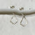 Dunes Stud Earrings - minimalist hammered kite post earrings - Foamy Wader