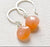 Dusk Earrings - peach moonstone gemstone drop earrings - Foamy Wader
