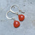 Juicy Fruit Earrings - ruby grapefruit chalcedony gemstone drop earrings - Foamy Wader