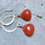 Juicy Fruit Earrings - ruby grapefruit chalcedony gemstone drop earrings - Foamy Wader