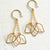 Lotus Earrings - handmade blooming lotus silhouette dangle earrings - Foamy Wader