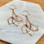 Lotus Earrings - handmade blooming lotus silhouette dangle earrings - Foamy Wader