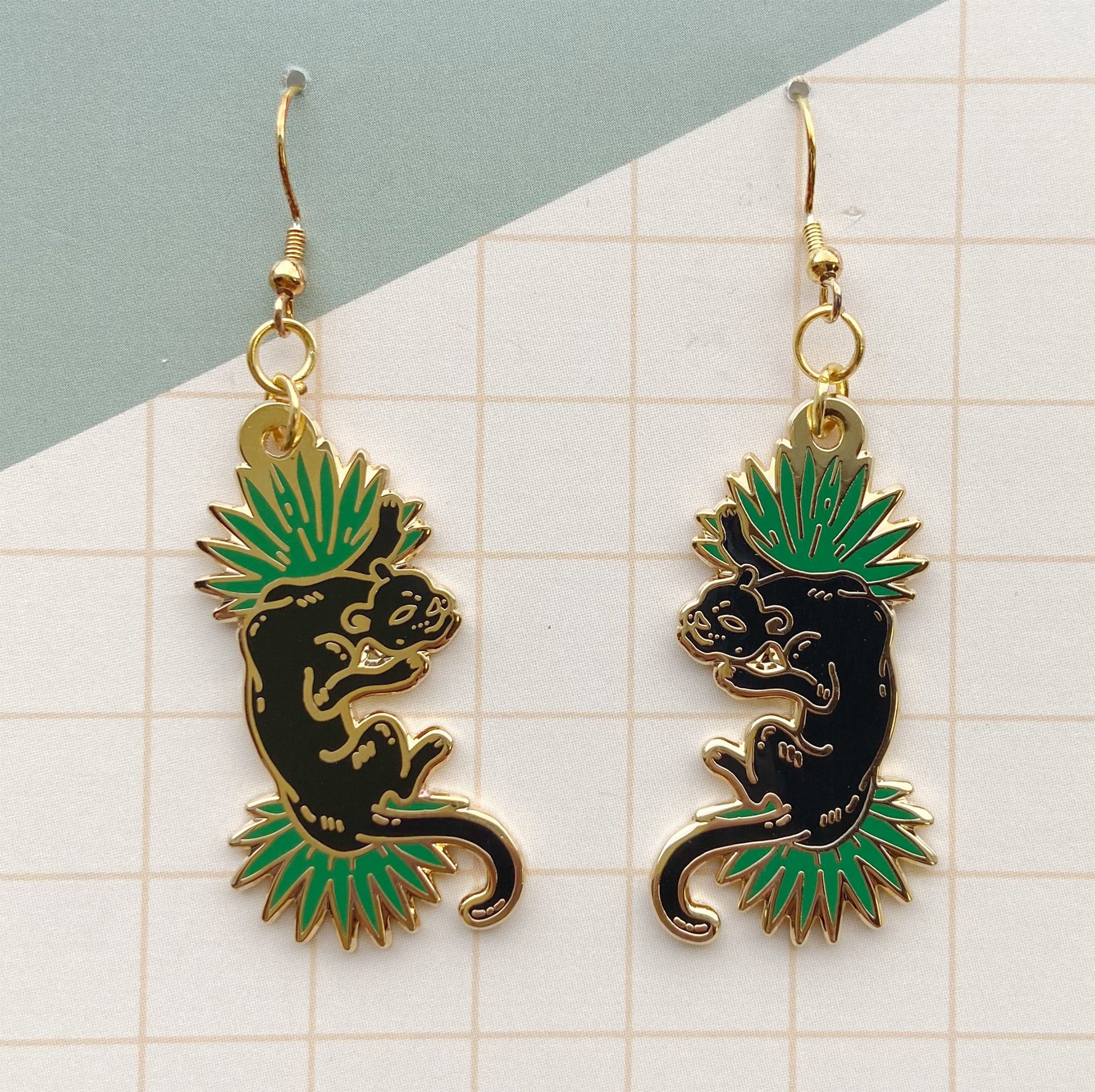 Earrings - Panther