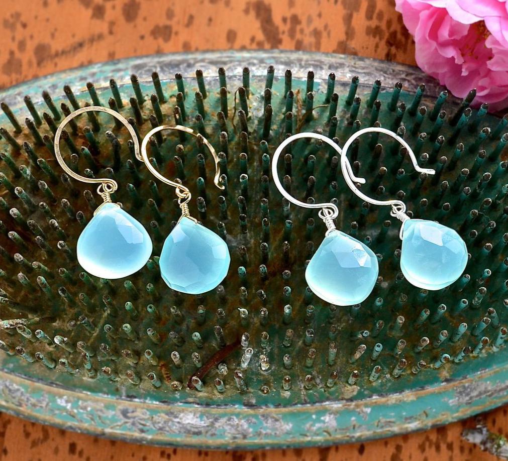 Buy Jewellerkaka Aqua Blue Pearl & Diamond Studded Tassel Earrings For  Women at Amazon.in