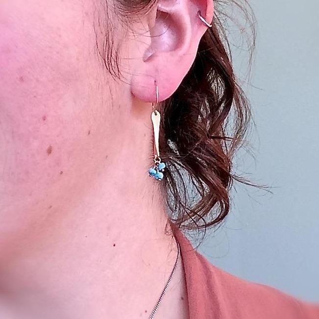 earrings sea spray earrings modern dangle spike earrings with birthstones