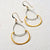 Serena Earrings - classy double drop earrings with teardrop and crescent - Foamy Wader