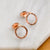 Shine Stud Earrings - minimalist dappled circle post earrings - Foamy Wader