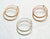 Sliver Hoop Earrings - handmade hammered lightweight thin hoop earrings - Foamy Wader
