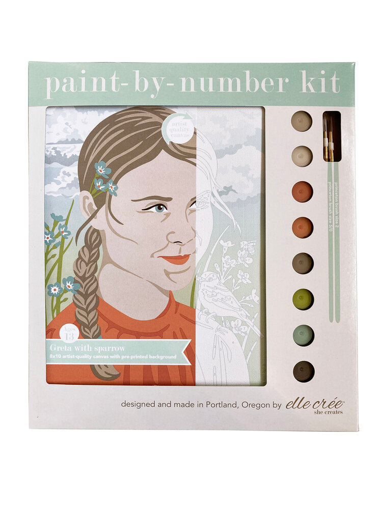 DIY - Paint By Number Kit - Greta with Sparrow