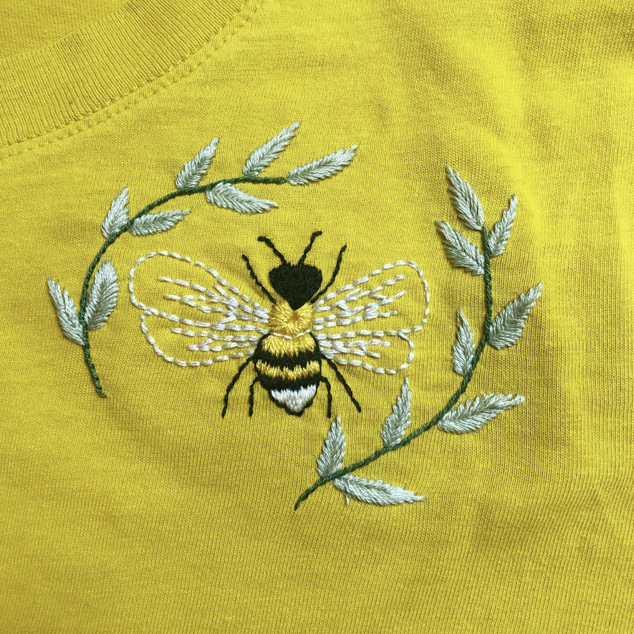 EMBROIDERY CLASS: Embroidered Bee T-Shirt