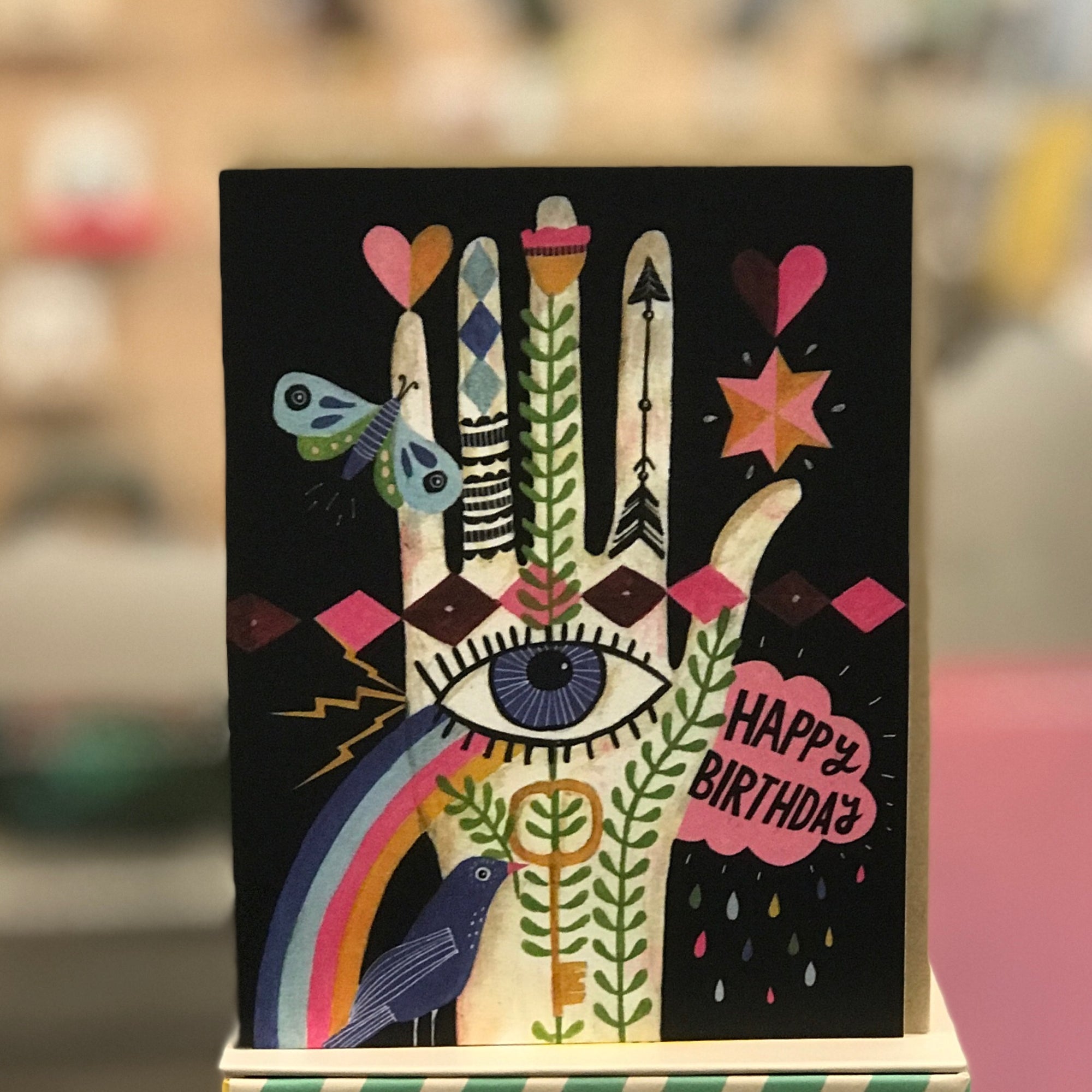 Card -  Rainbow Hand Birthday Card Lisa Congdon