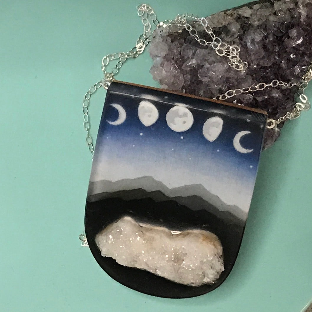 Necklace - Geode Moons