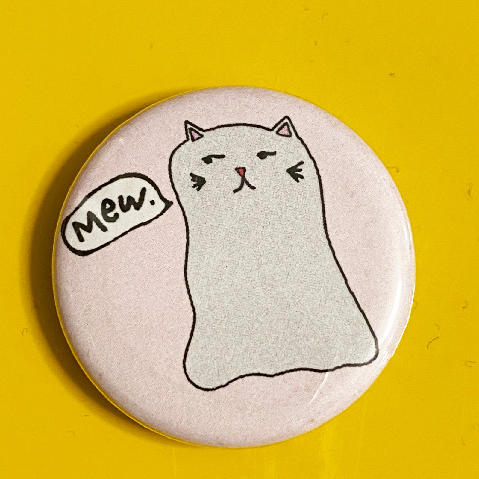 Magnet - 1.25 Inch: Ghost Kitty - Single