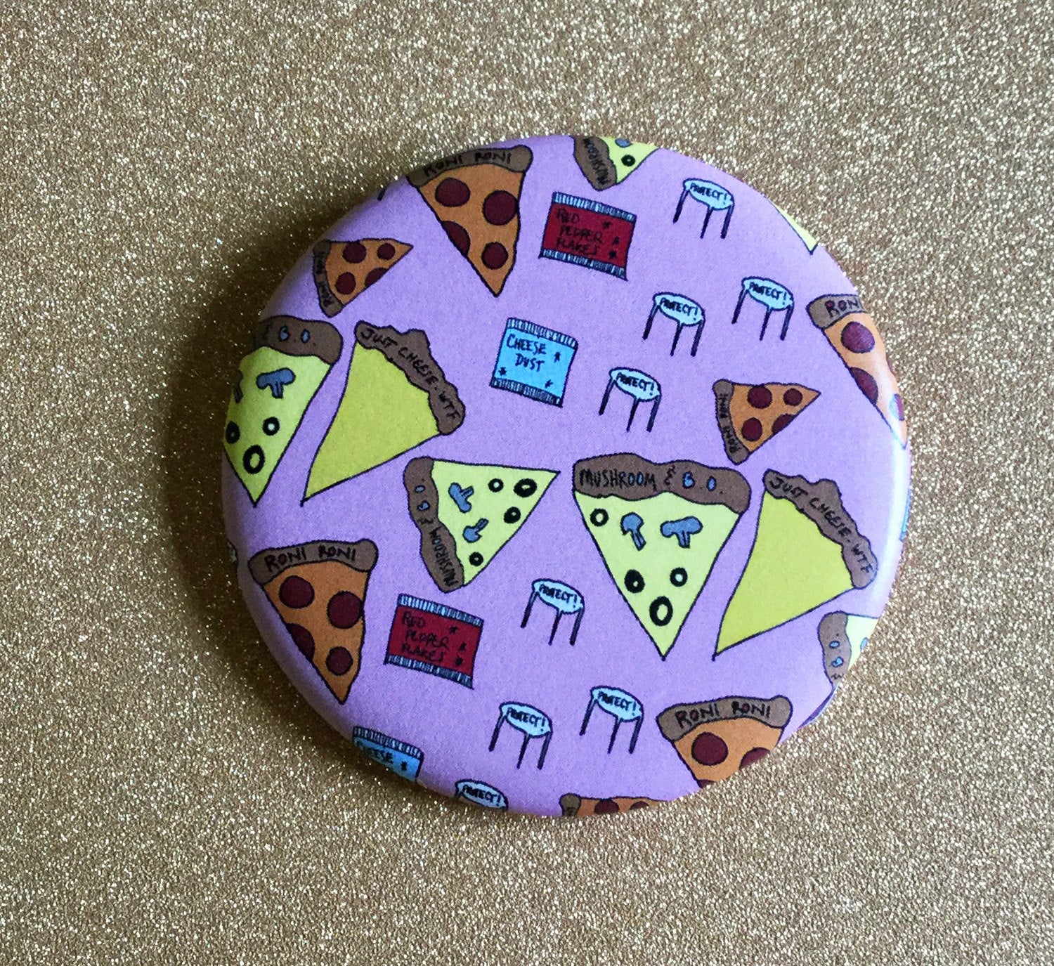 Magnet - 2.25 Inch: Pizza Party Pattern