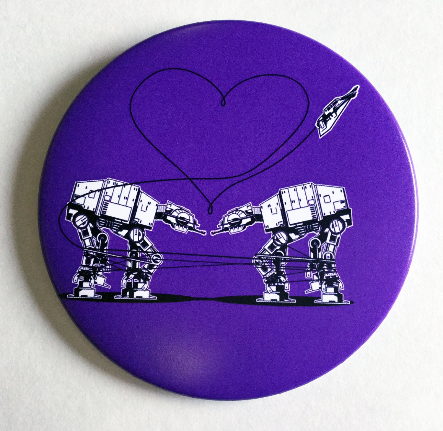 Mirror - 3.5 Inch: Love AT-AT First Sight - Purple
