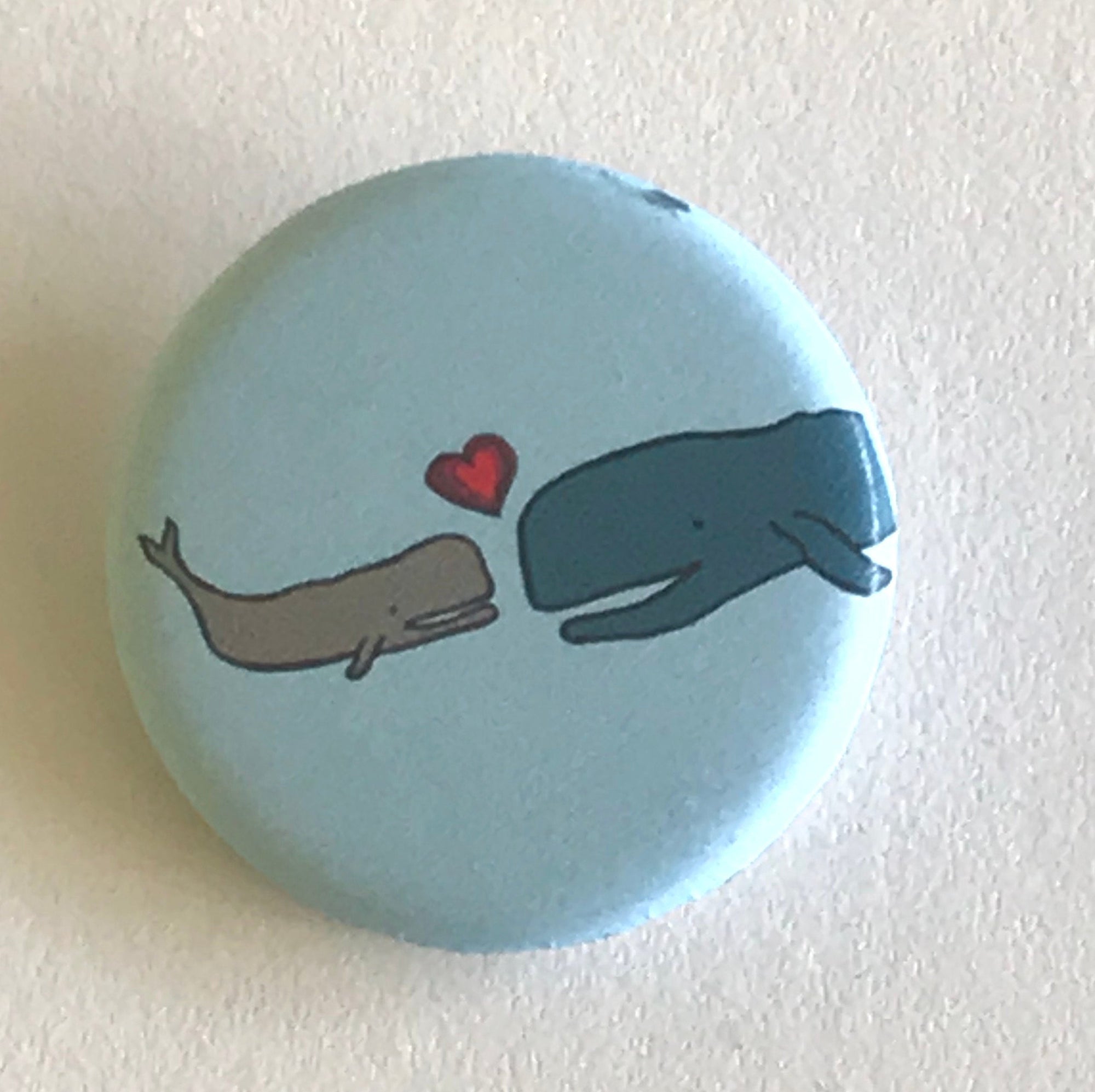 Magnet - 1.25 Inch: Whales Pattern