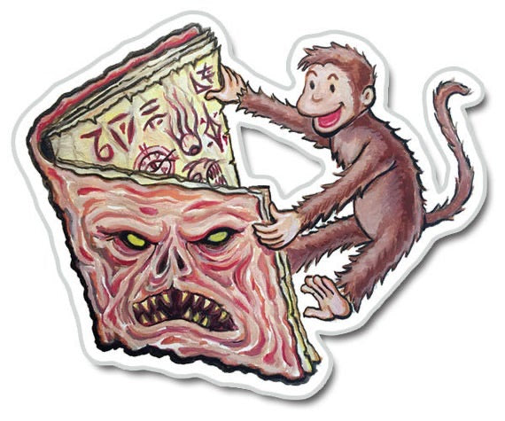 Sticker - Monkey and the Necronomicon