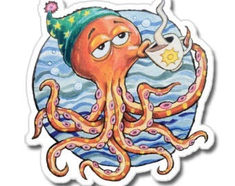 Sticker - Sleepy Octopus