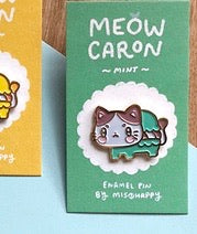 Enamel Pin - Meowcaron - Mint (MisoHappy) Mis0Happy